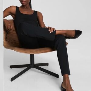 spanx The Perfect Pant - Slim Straight with Front Seam Detail - Black - Large